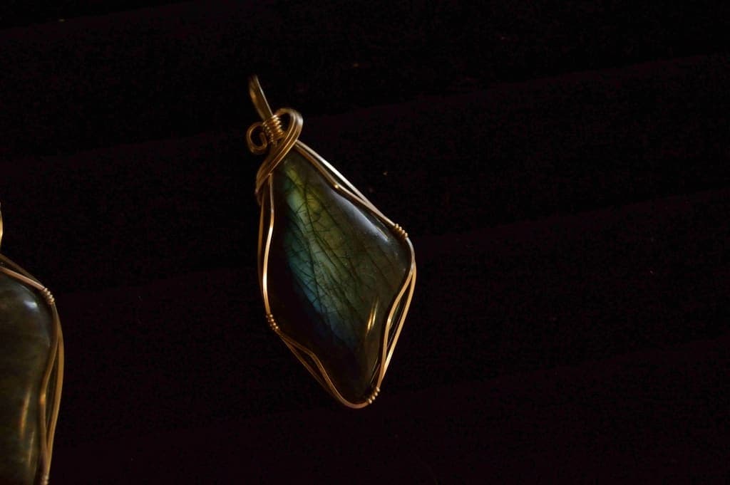 A gemstone pendant